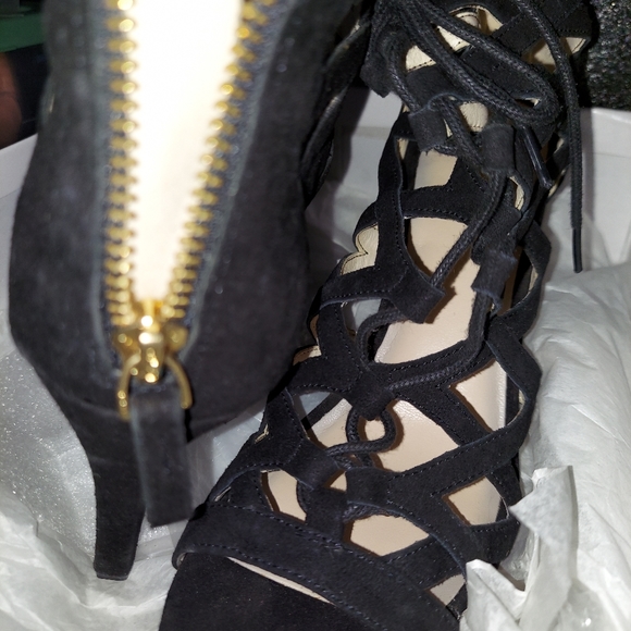 NWT 9west Authority Black Sandals - Picture 4 of 11